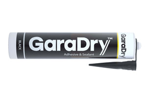 GaraDry adhesive and sealant placed on a white background