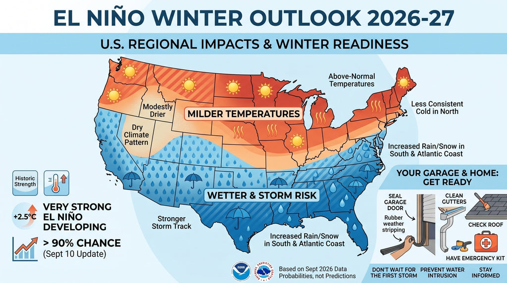 El Niño Winter 2026-27: What It Means for Your Garage