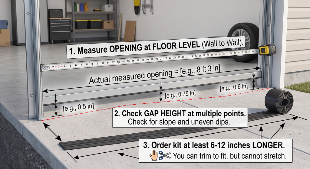How to Measure Your Garage Door for a Threshold Seal