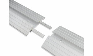 Interlocking sections of the 1" commercial door aluminum threshold seal
