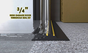 CGI render of a  ¾" Garage Door Seal Trade Coil placed on the garage floor
