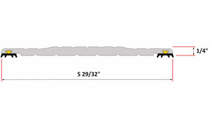 Dimensions of ¼" High Industrial Strength Aluminum Threshold Seal